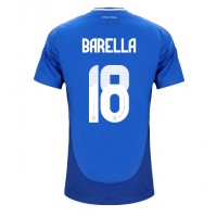 Maglia Calcio Italia Nicolo Barella #18 Prima Divisa Europei 2024 Manica Corta